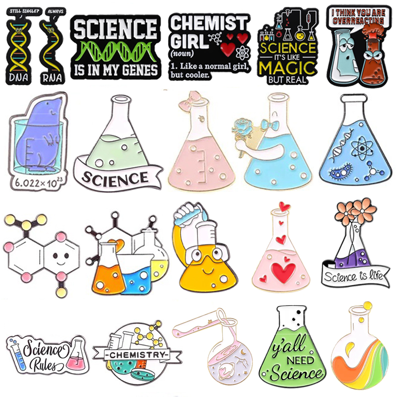 Science Experiment - Science Enamel Pin Test Tube DNA