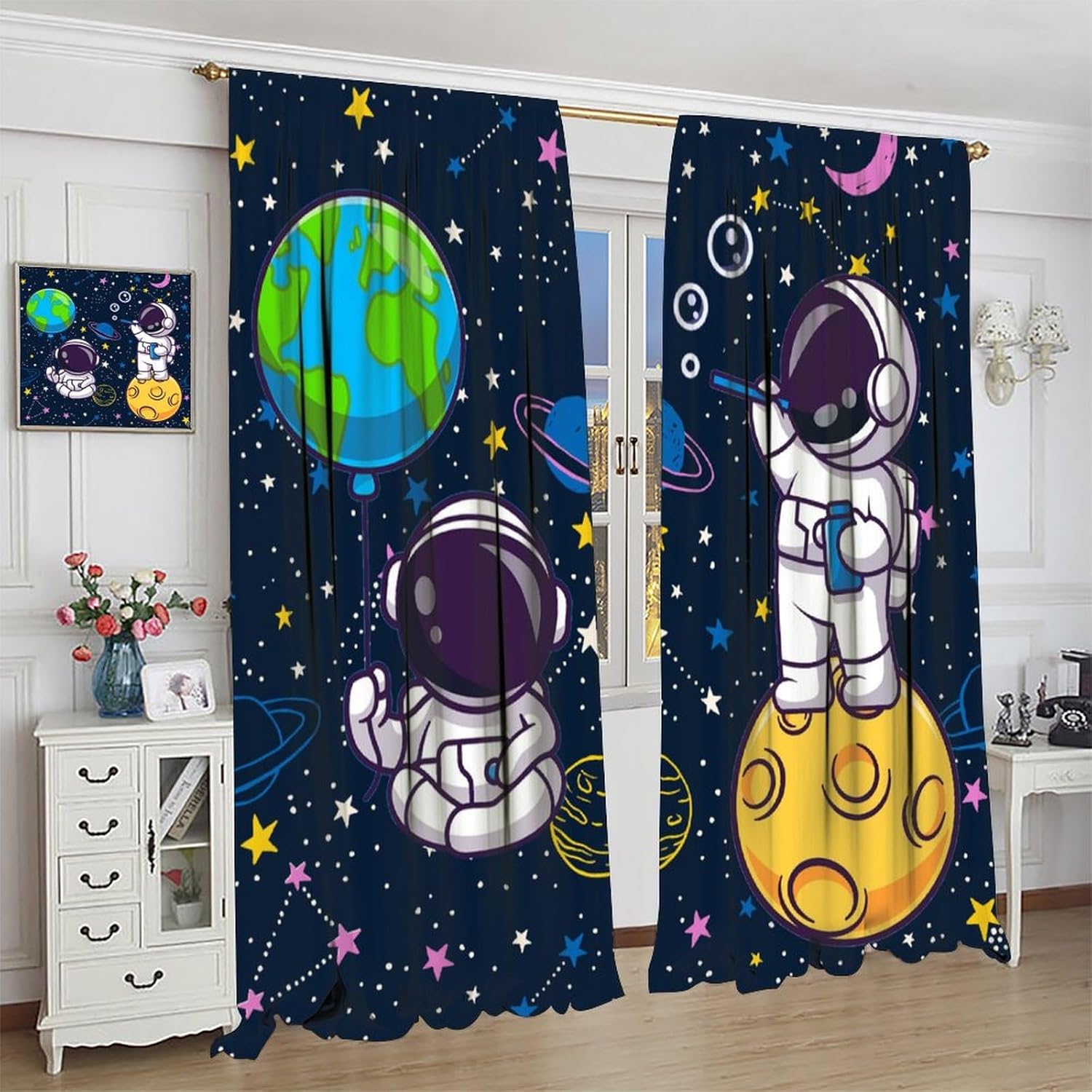 Outer Space Astronaut Galaxy C - Science Nursery 评论和价格