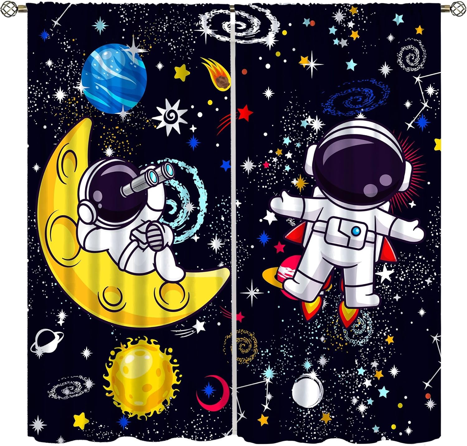 Galaxy Science Curtain Decorat - Science Nursery 评论和价格