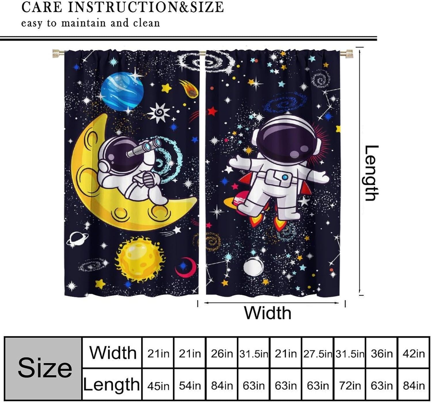 Galaxy Science Curtain Decorat - Science Nursery 评论和价格