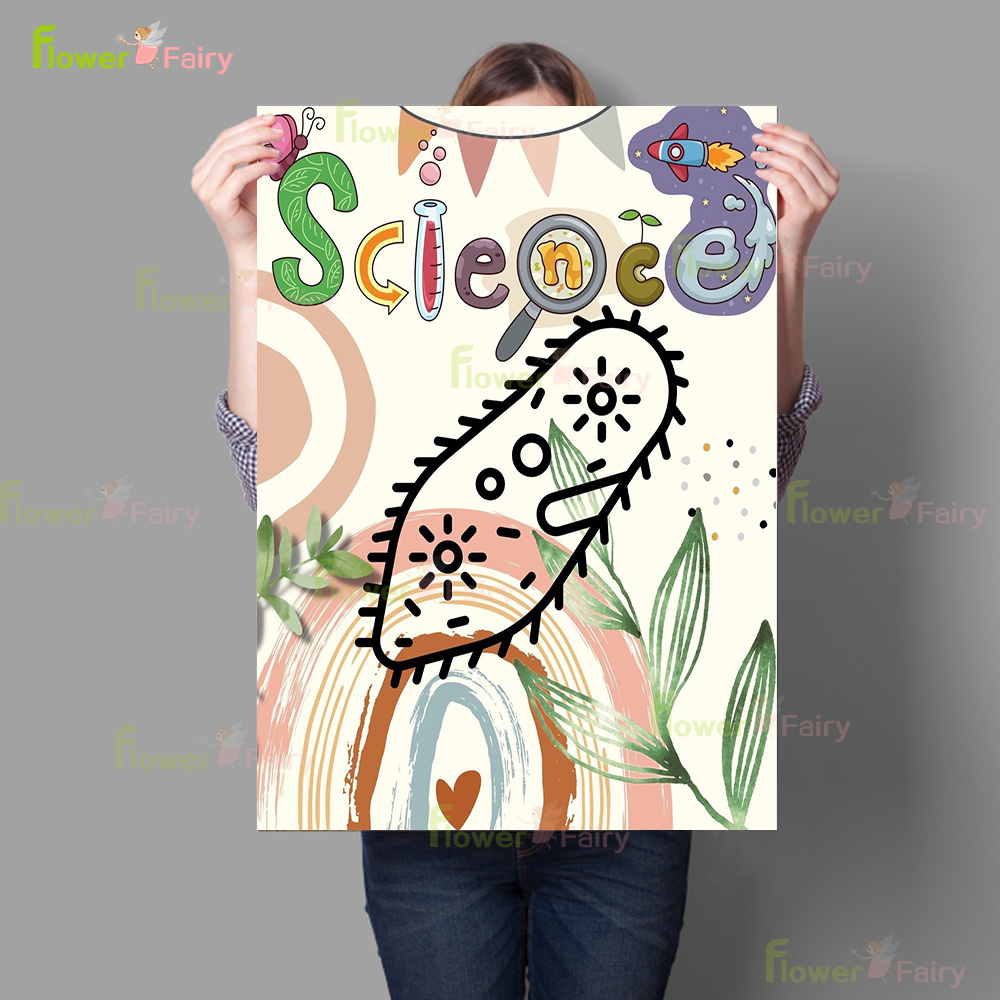 Cartoon Microbiology Watercolo - Science Nursery 评论和价格
